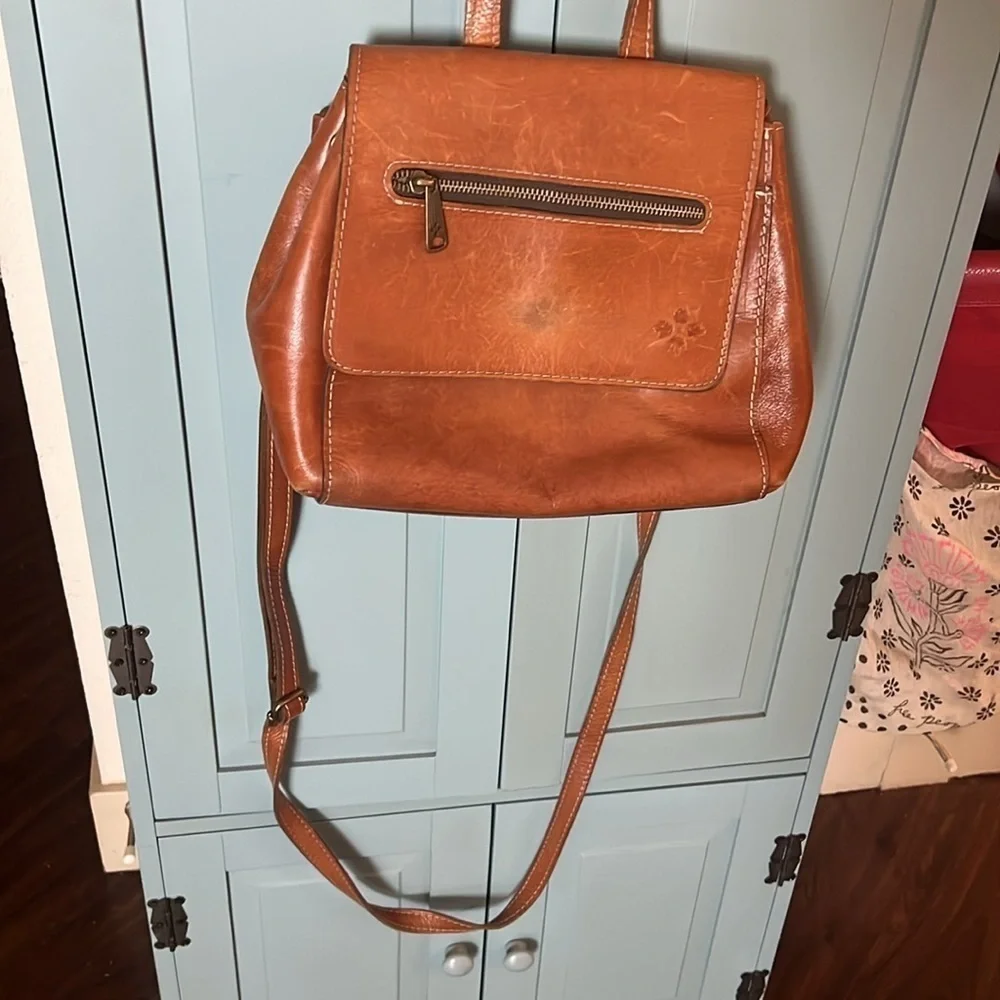 Patricia Nash Molina Convertible Satchel Leather Backpack Bag travel adjustable